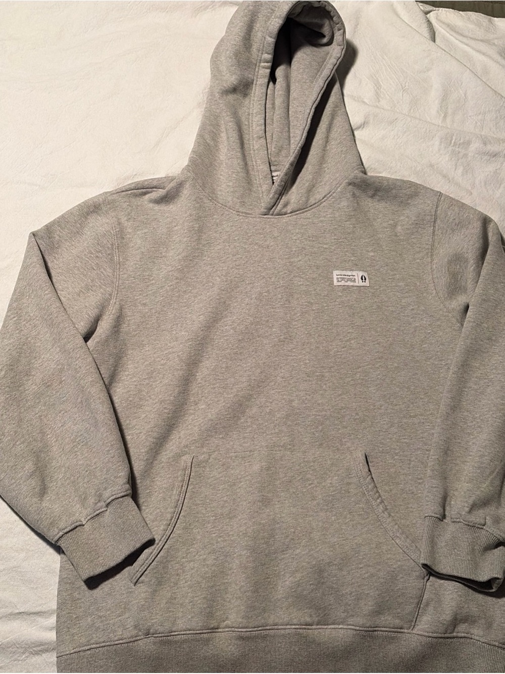 Bearded Goat Mens XL Grey Thick Cotton Hoodie
